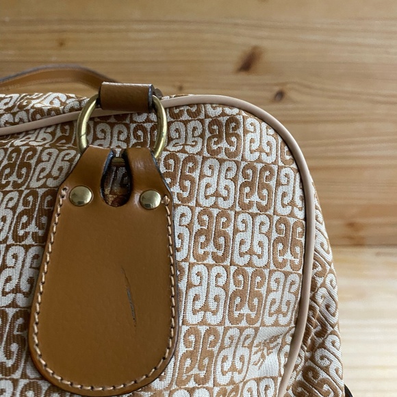 PIERO GUIDI Brown and Creme Patterned Handbag - Picture 6 of 6